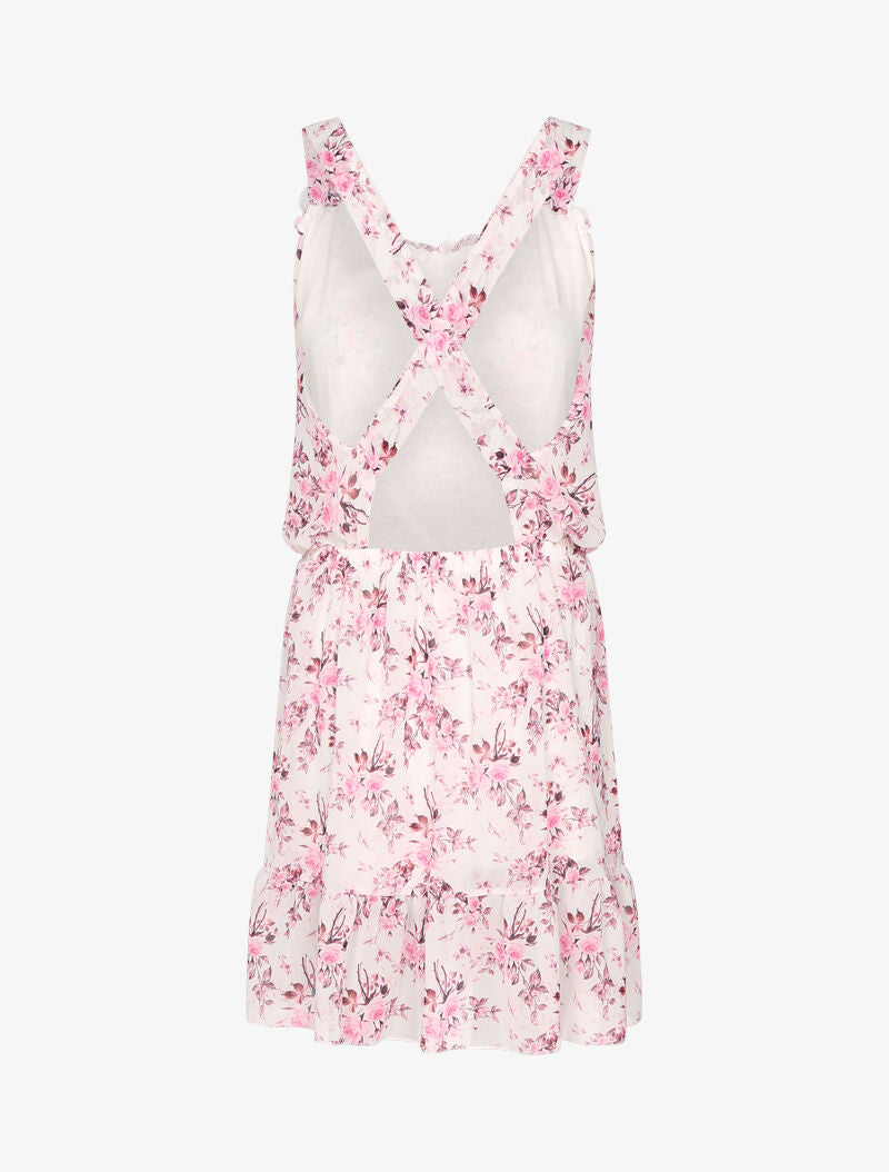 Robe dos nu à bretelles croisées - blanc - 2