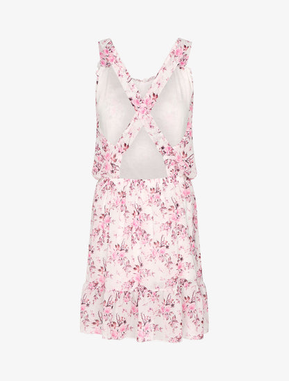 Robe dos nu à bretelles croisées - blanc - 2