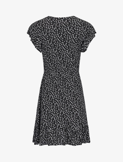 Robe à imprimé petites fleurs - noir - 2