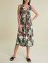 Robe à imprimé tropical - noir - 1