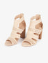 Sandales style bottines à découpes - beige - 5