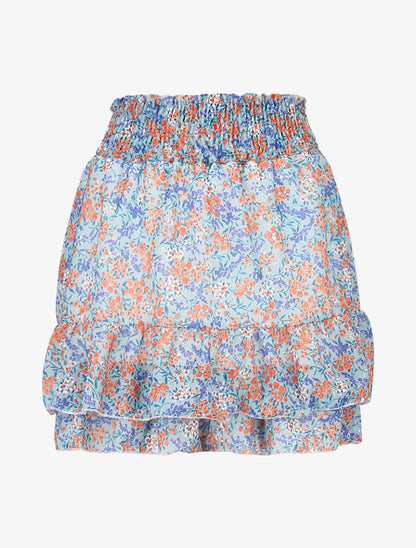 Mini jupe à imprimé floral - bleu ciel - 3