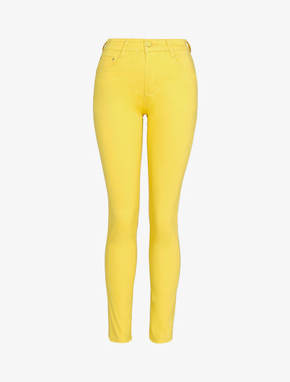 Jean taille haute extra long - jaune - 1