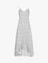 Robe à basque asymétrique imprimé à pois - blanc - 1