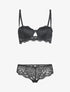 Ensemble broderie stylisée - noir - 1