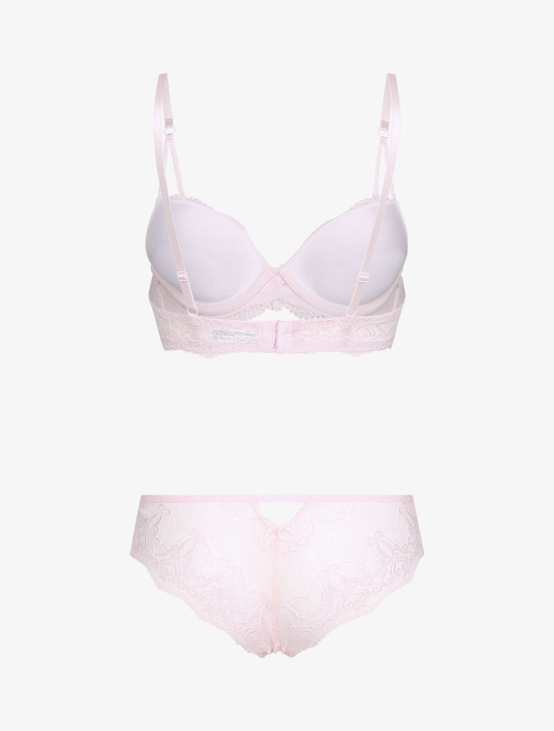 Ensemble en dentelle baroque - rose - 2