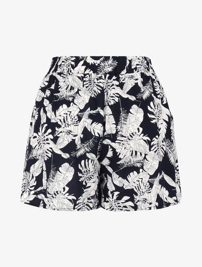 Mini short ample à imprimés - marine - 4