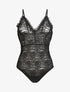 Body uni en dentelle - Noir - 4