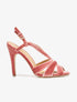 Peep-toes velours à lanières - rose - 1