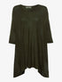 Poncho rectangulaire - kaki - 1