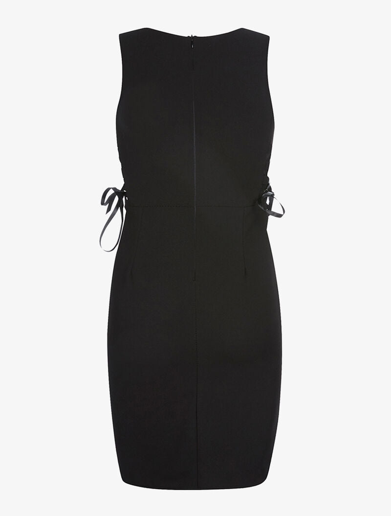 Robe côtés à corsets - noir - 2
