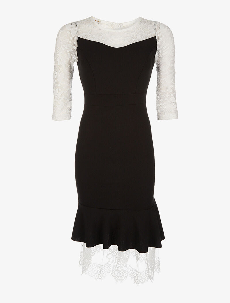 Robe dentelle  trompe l&
