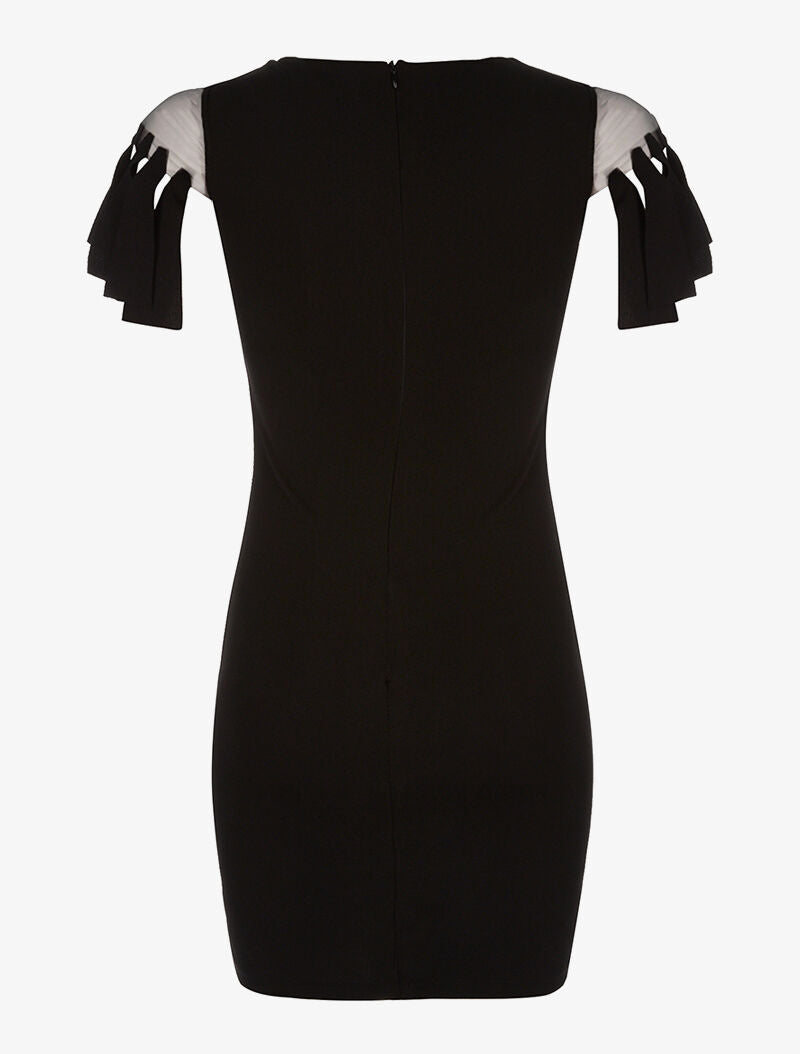 Robe manches à lamelles - noir - 2