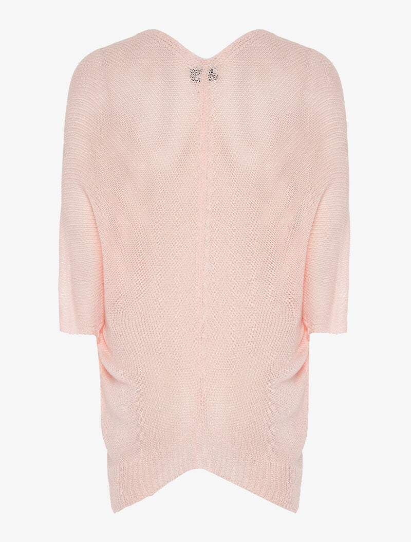 Gilet loose chauve-souris - rose - 2