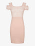 Robe buste dentelle fleurie - rose - 1