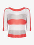 Pull maille fine tricolore - orange - 3