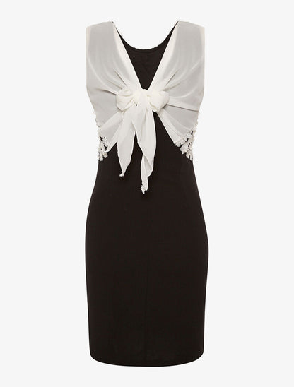 Robe buste à empiècement - noir - 2