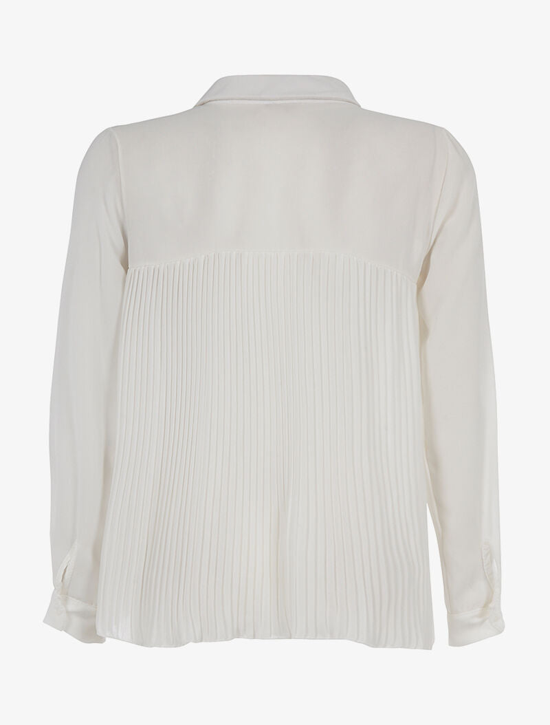 Blouse dos plissé - blanc - 2