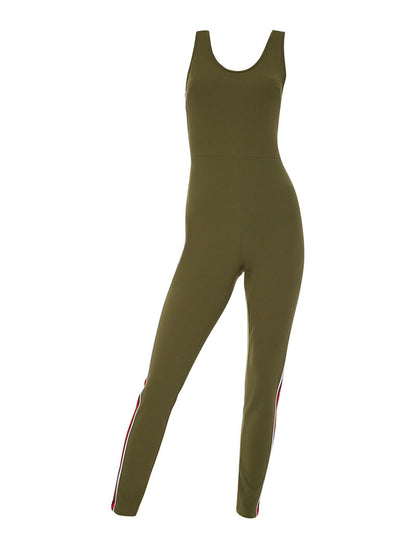 Combinaison bandes sport - kaki - 1