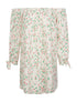 Robe à fleurs épaules nues - blanc - 3