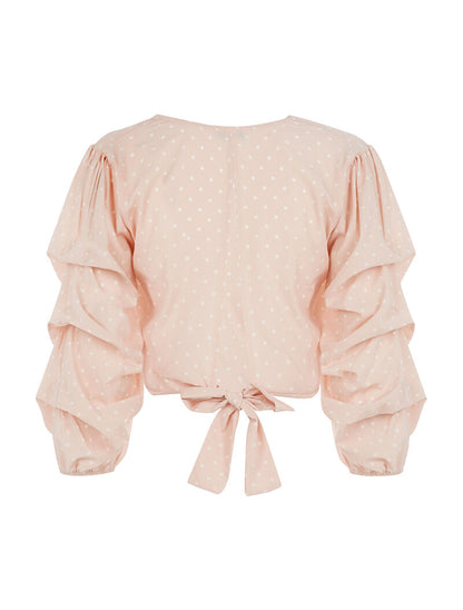 Crop top à pois - rose - 2