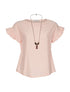 Top épaules froufrou - rose - 3