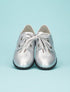 Derbies unies à oeillets - argent - 6