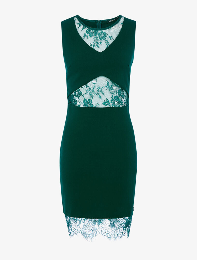 Robe poitrine à empiècement croisé - vert - 8
