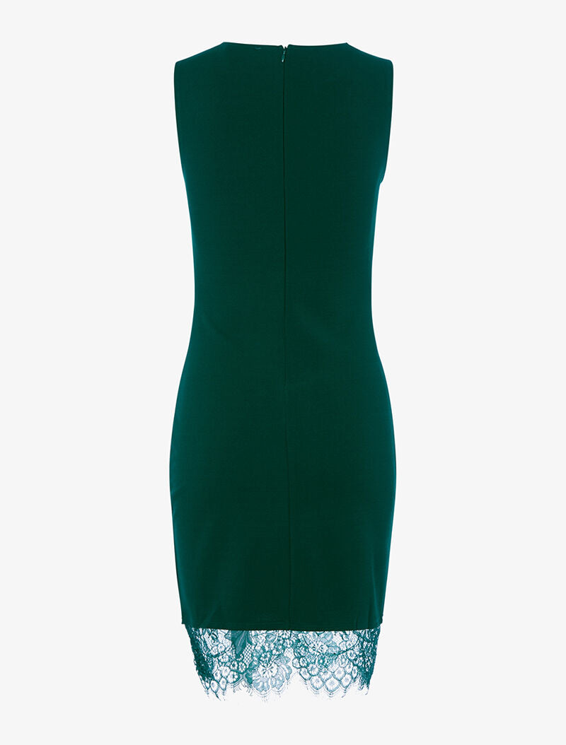 Robe poitrine à empiècement croisé - vert - 2