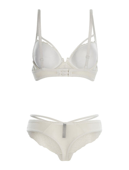 Ensemble SG et string poitrine lace - blanc - 2