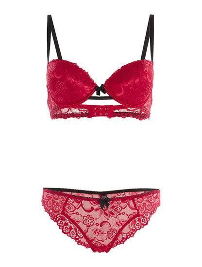 Ensemble SG et culotte liseré contrasté - rouge - 3