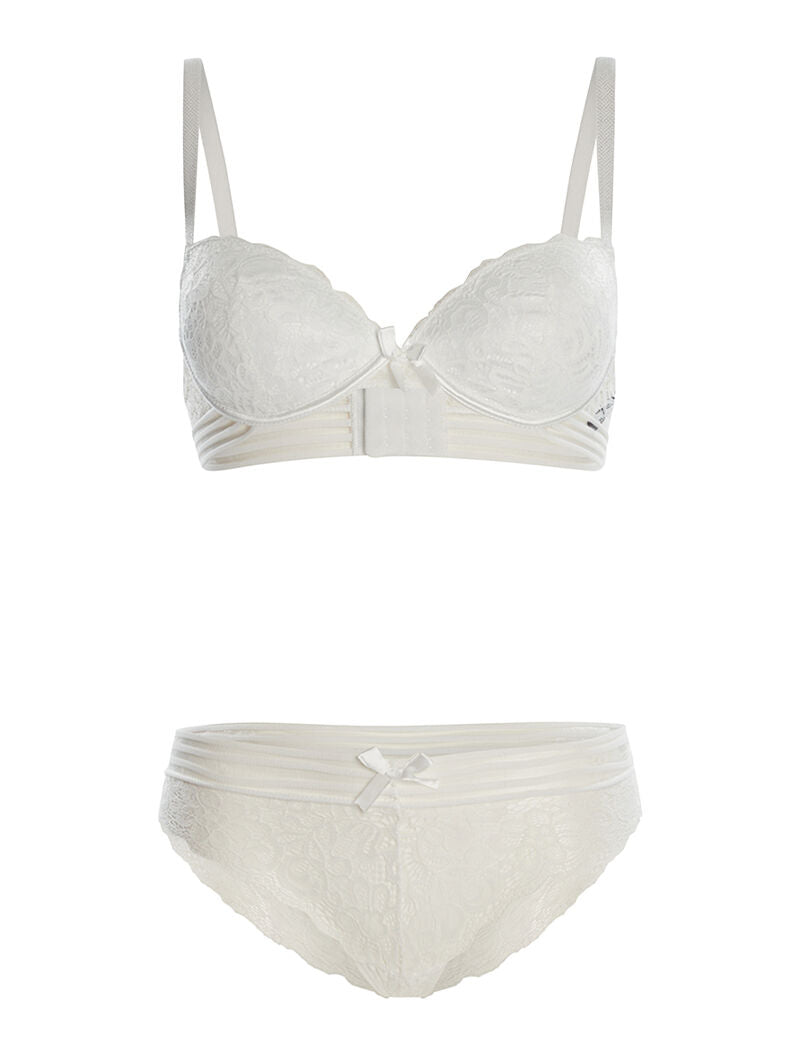 Ensemble SG et culotte à lignes - blanc - 3