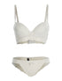 Ensemble SG et culotte  à bord dentelle - blanc - 1