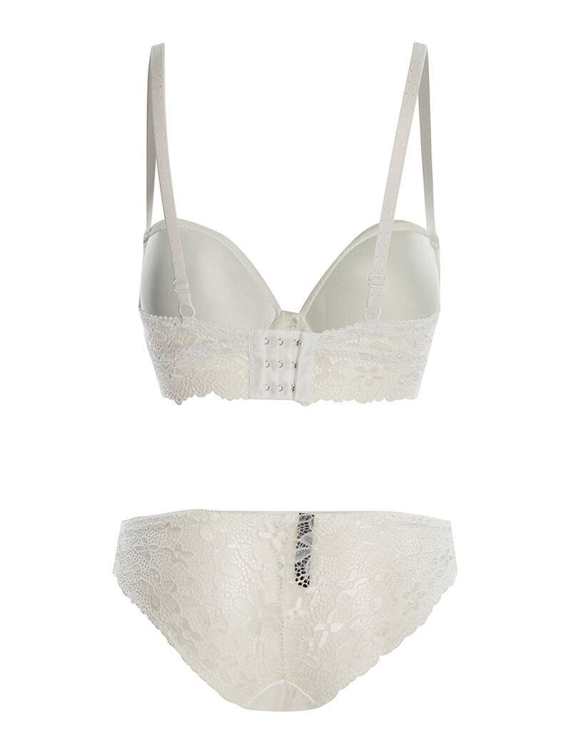 Ensemble SG et culotte  à bord dentelle - blanc - 2