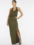 Robe longue pailletée - or - 6