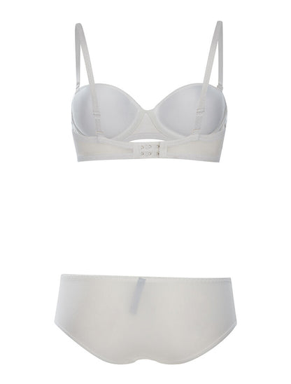 Ensemble SG corbeille dentelle et culotte - blanc - 2