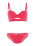 Ensemble SG et culotte à bord dentelle - rose - 1