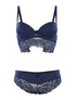 Ensemble SG et culotte dentelle - marine - 1