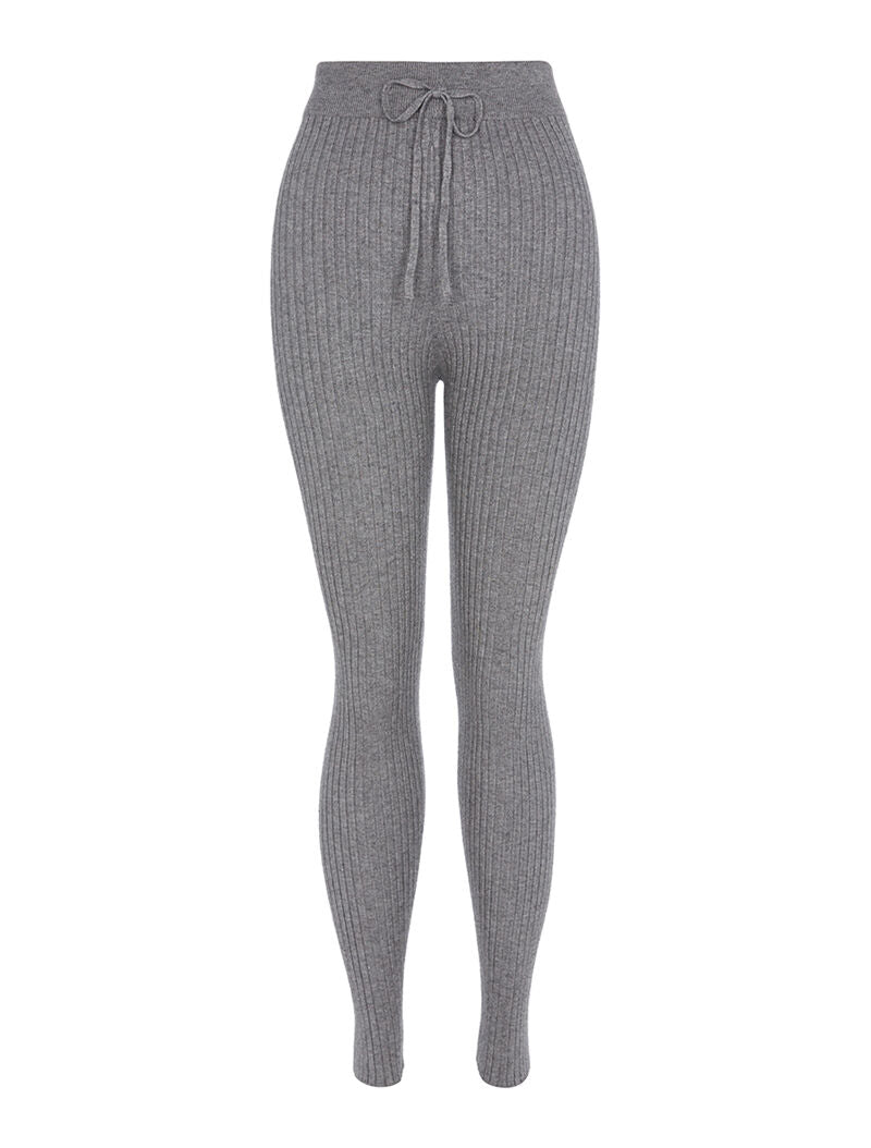 Legging côtelé - gris - 1