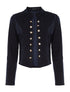 Veste basic boutons dorés - marine - 3