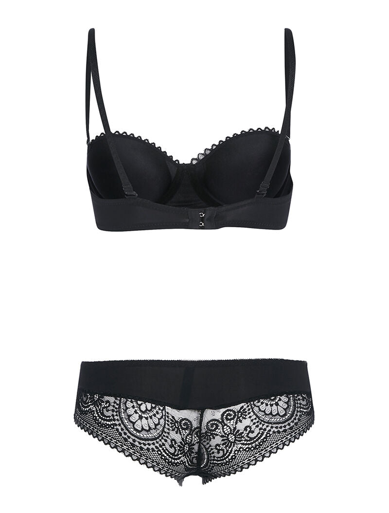 Ensemble SG et culotte dentelle - noir - 2