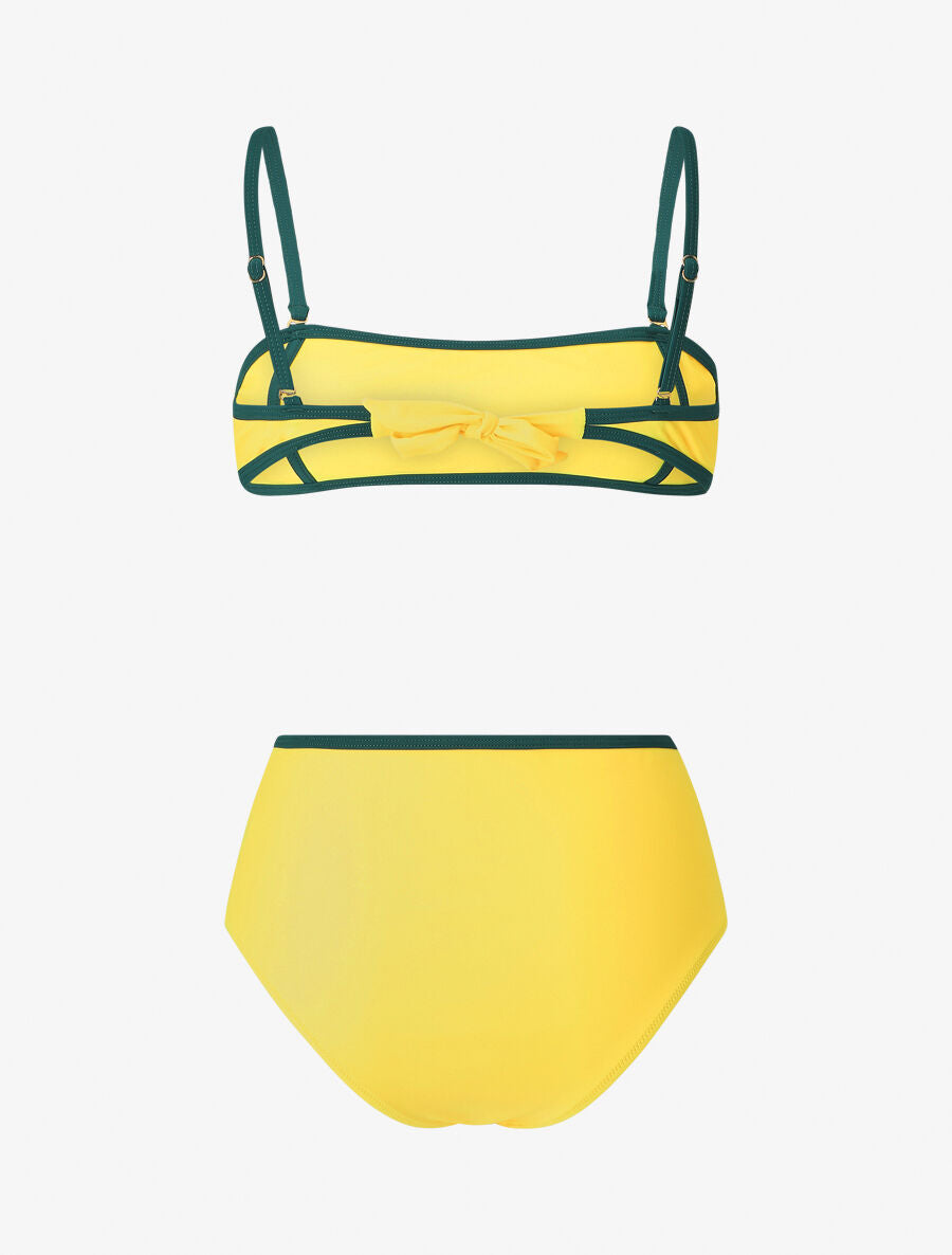 Bikini à liserés contrastants - Jaune - 2