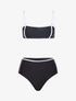 Bikini à liserés contrastants - Noir - 1