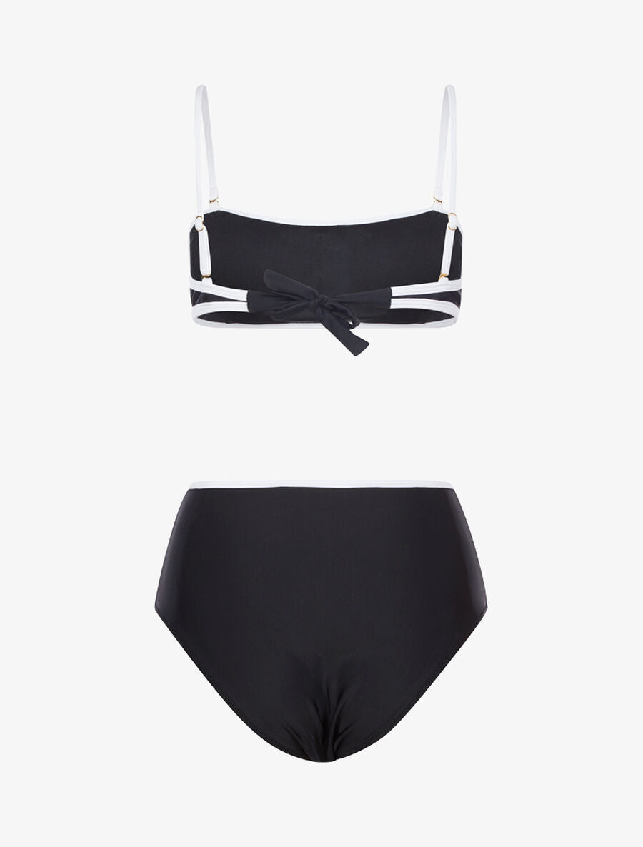 Bikini à liserés contrastants - Noir - 2
