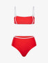 Bikini à liserés contrastants - Rouge - 1