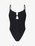 Maillot de bain une pièce échancré - Noir - 1