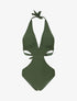 Maillot de bain échancré - Kaki - 4