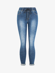 Jegging à ourlet - Bleu - 1