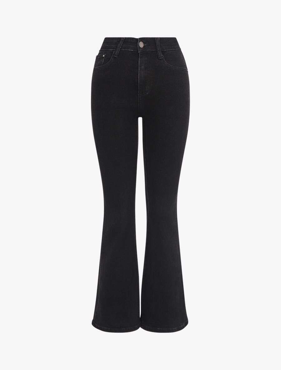Jean classique coupe flare - Noir - 1