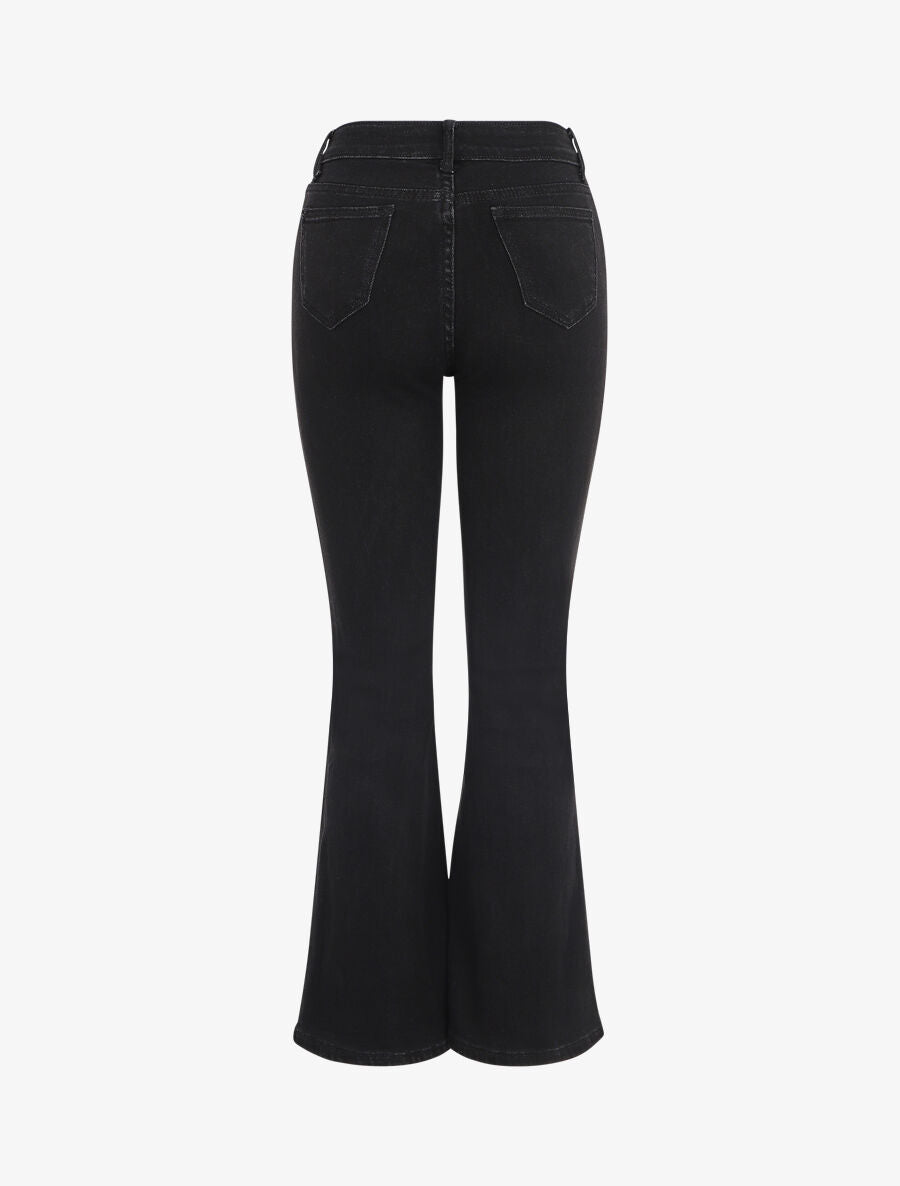 Jean classique coupe flare - Noir - 2